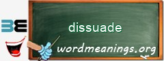WordMeaning blackboard for dissuade